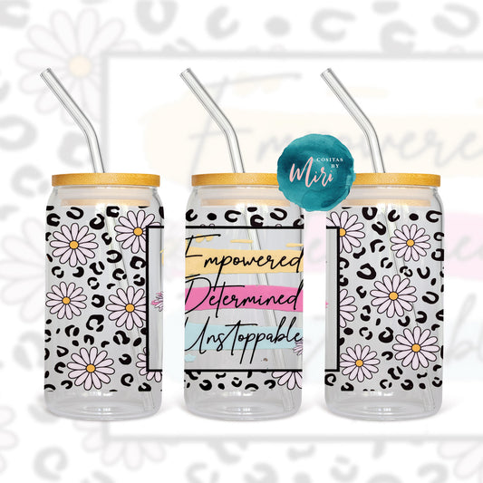 Empowered Determined Unstoppable UV DTF Wrap