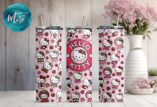 Berry Cute Cat Sublimated Tumbler