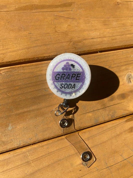 Grape Soda Badge Reel