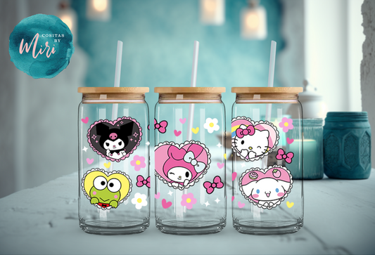 Kitty and Friends UV DTF Cup Wrap