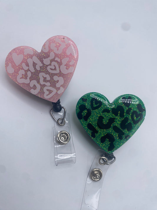 Spotted Heart Badge Reel