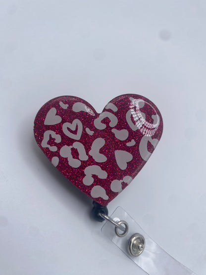 Spotted Heart Badge Reel