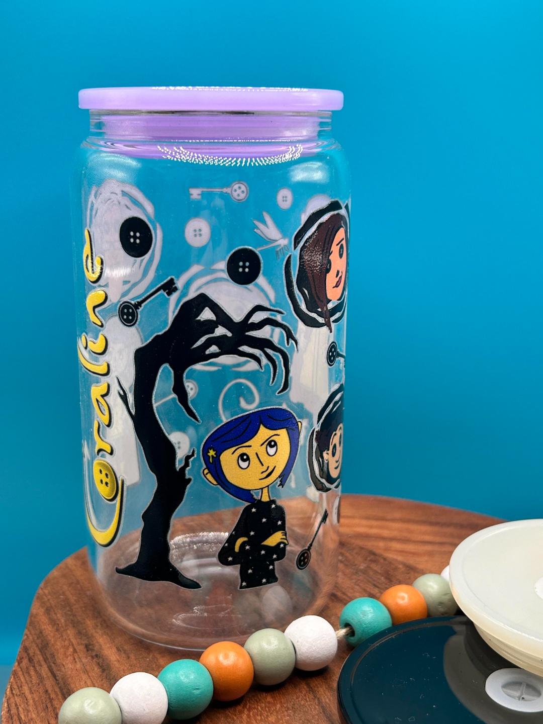 Button Eyes Glass Can