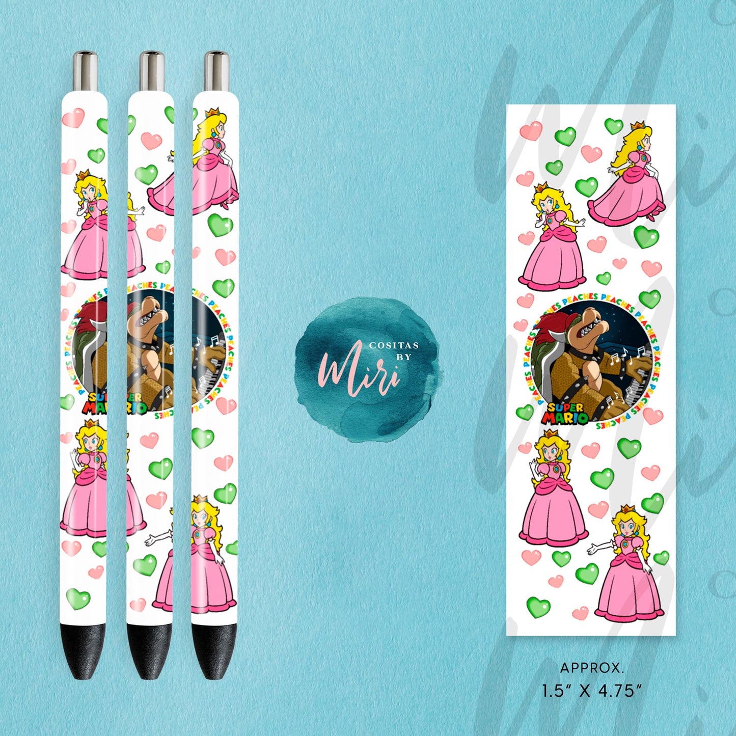 P Love song UV DTF Pen Wrap